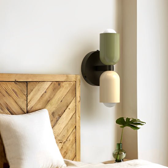 applique murale chambre verte beige chambre style naturel