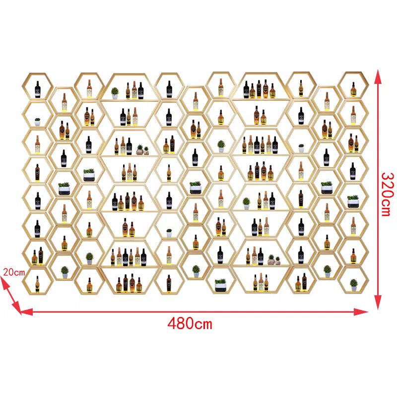 armoire a vin murale alveoles hexagonales 320x480cm