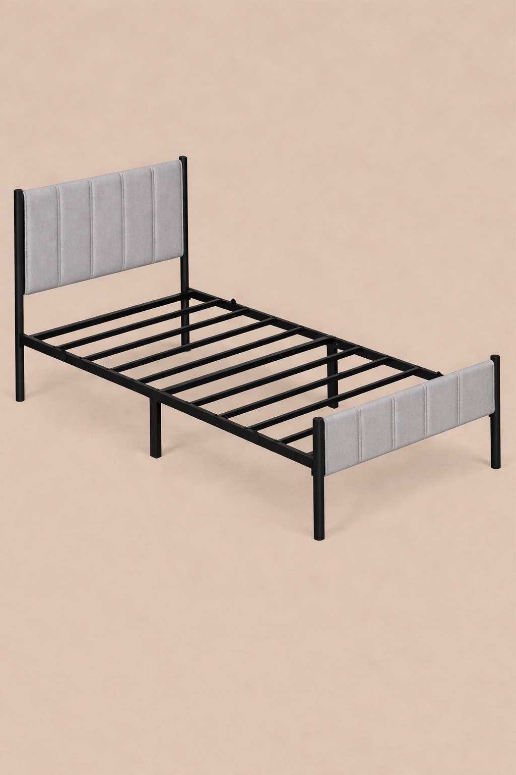 cadre de lit design noir moderne robuste blanc