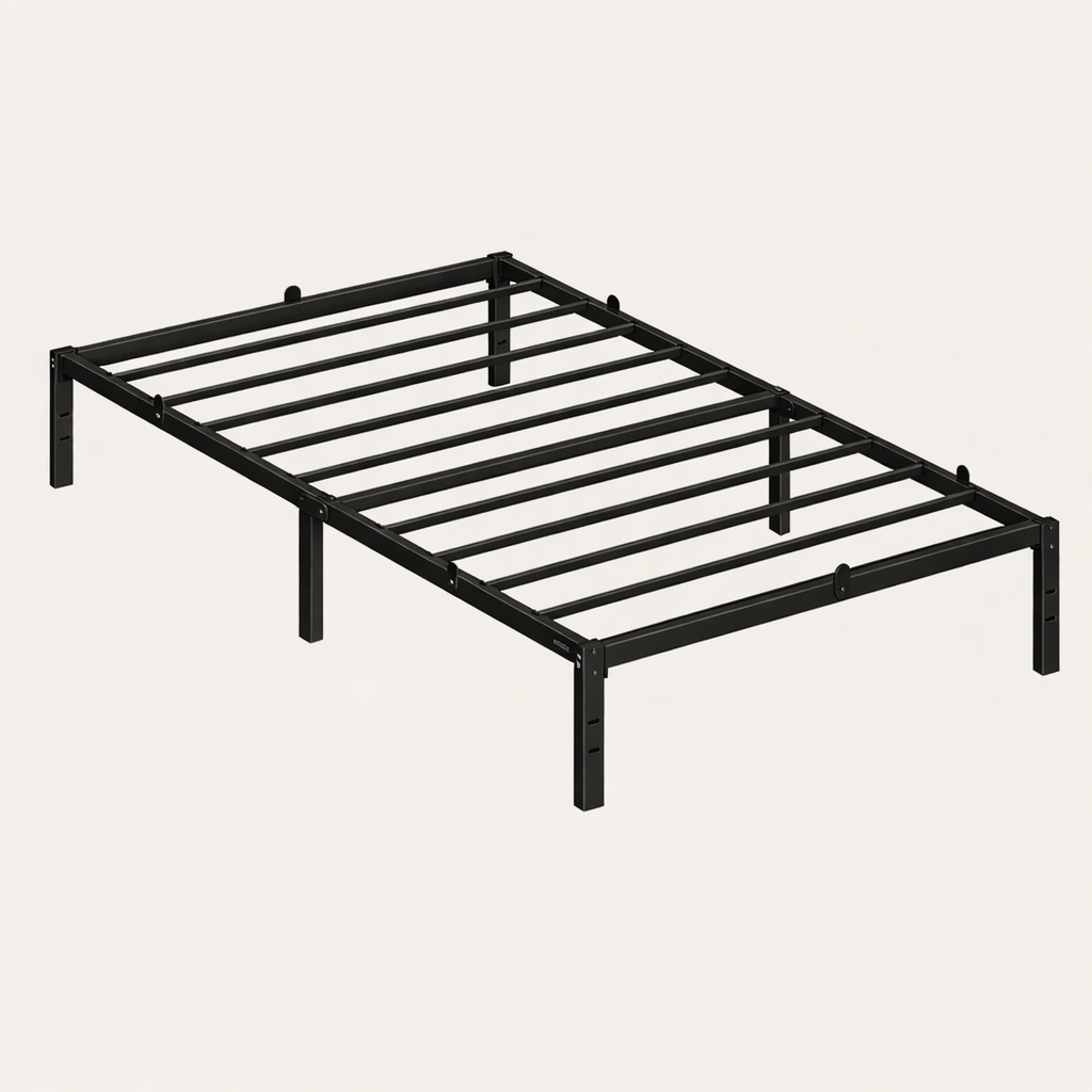 cadre de lit moderne robuste noir design