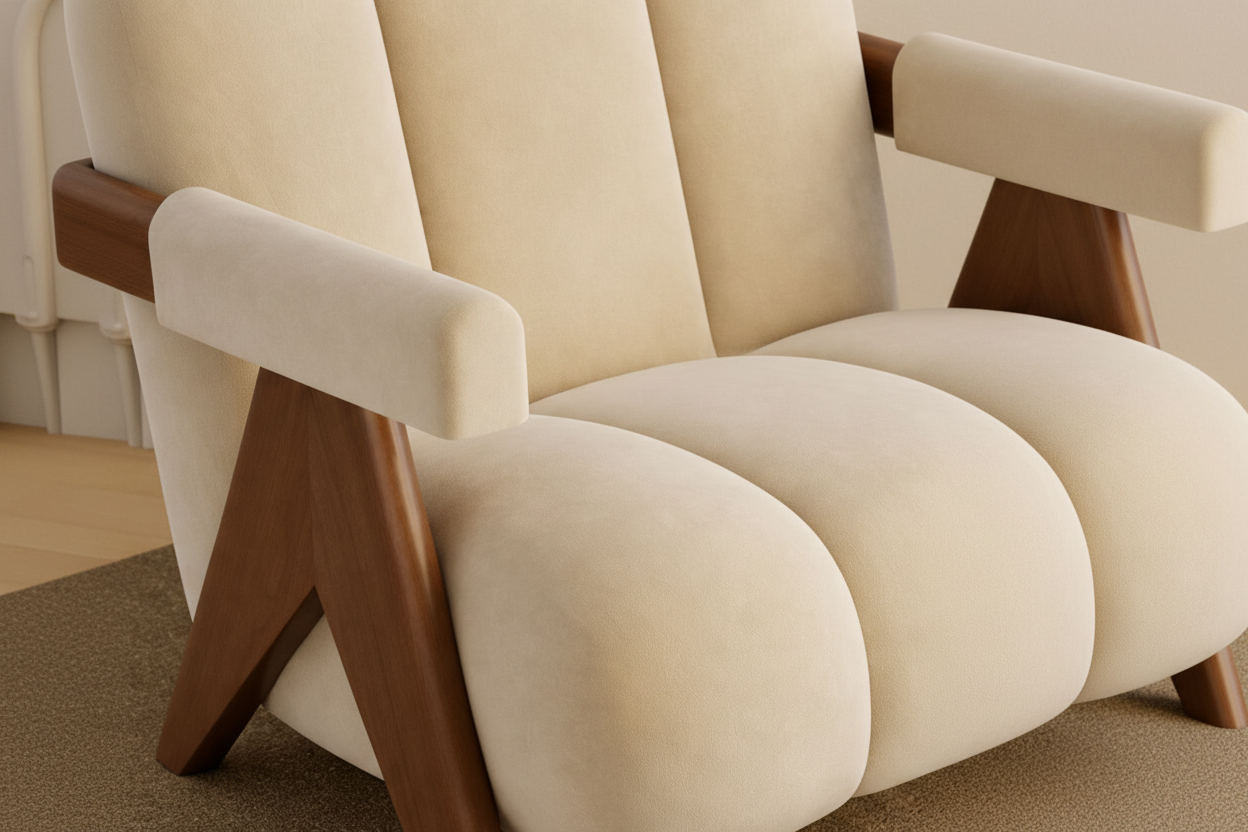 chaise de salon mobilier design beige