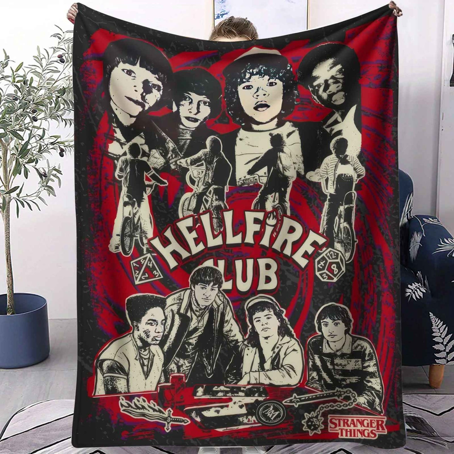 couverture polaire cocooning stranger things