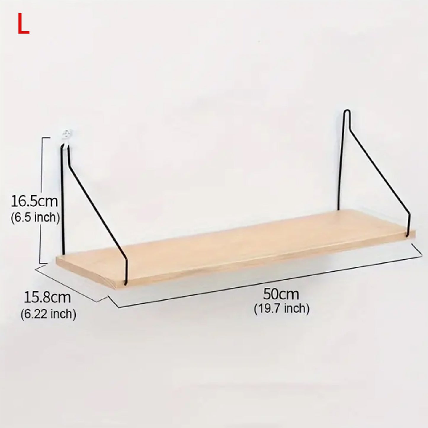 etagere bois murale corde taille L