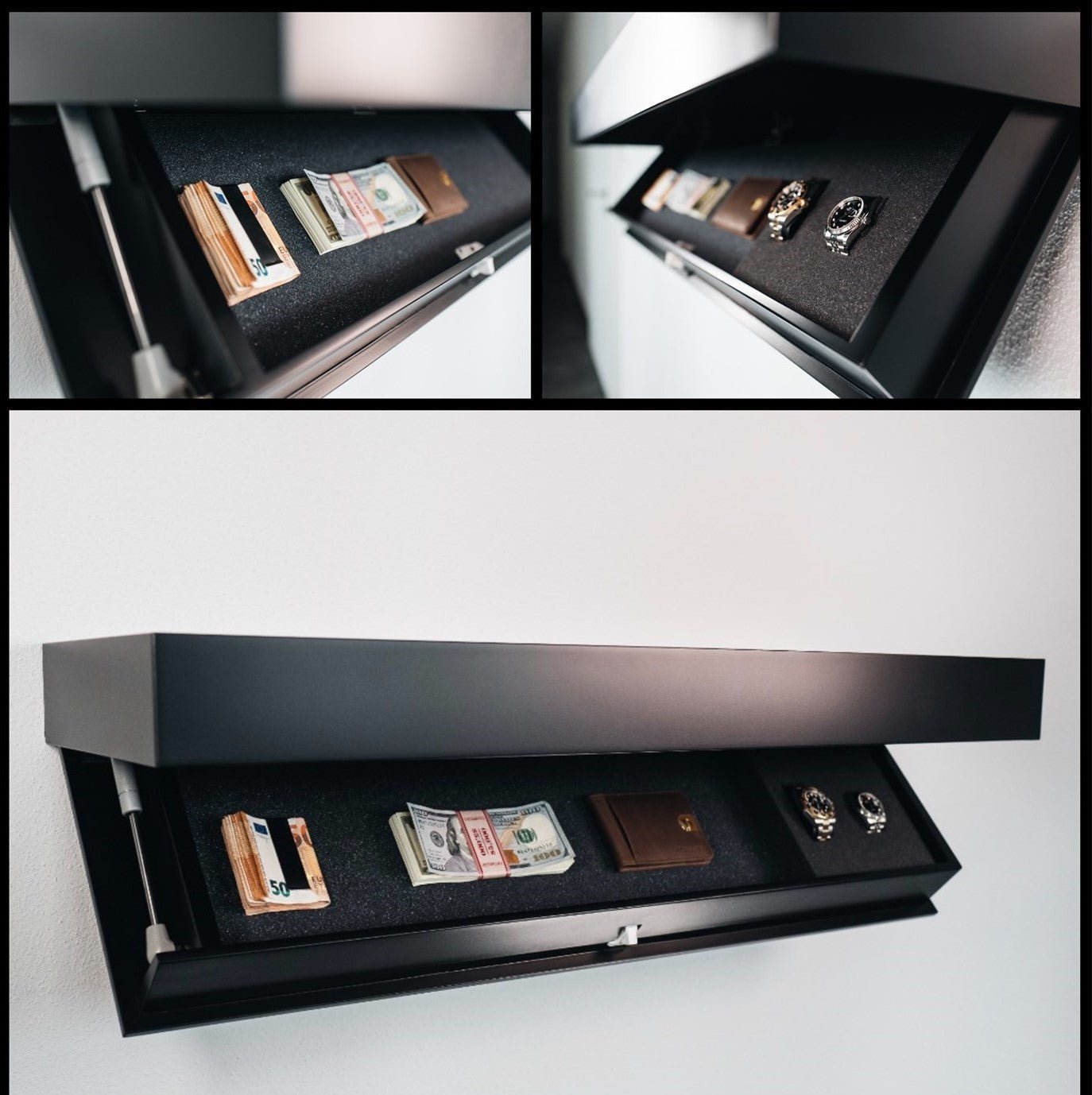 Étagère Murale - MagicShelf™ - Noir Mat - TIDOMY