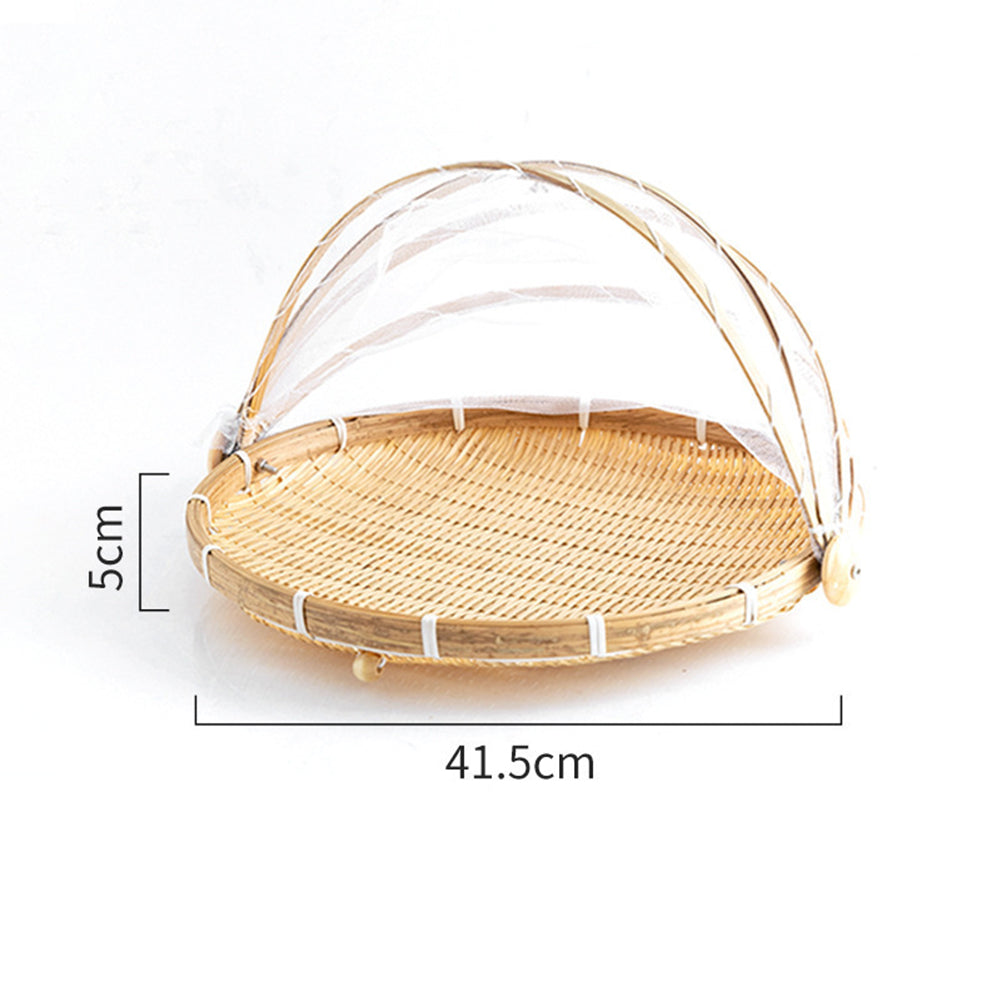 panier de rangement en bambou plateau L