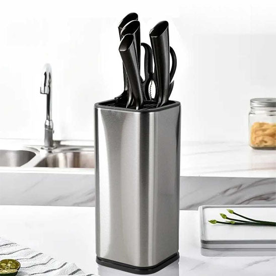 pot ustensiles cuisine inox support couteaux cuisine