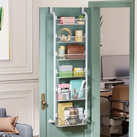 rangement cuisine suspendu porte blanc multicases