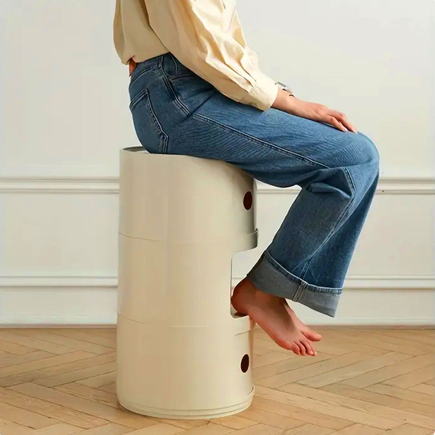 table de chevet moderne design tiroirs blanc