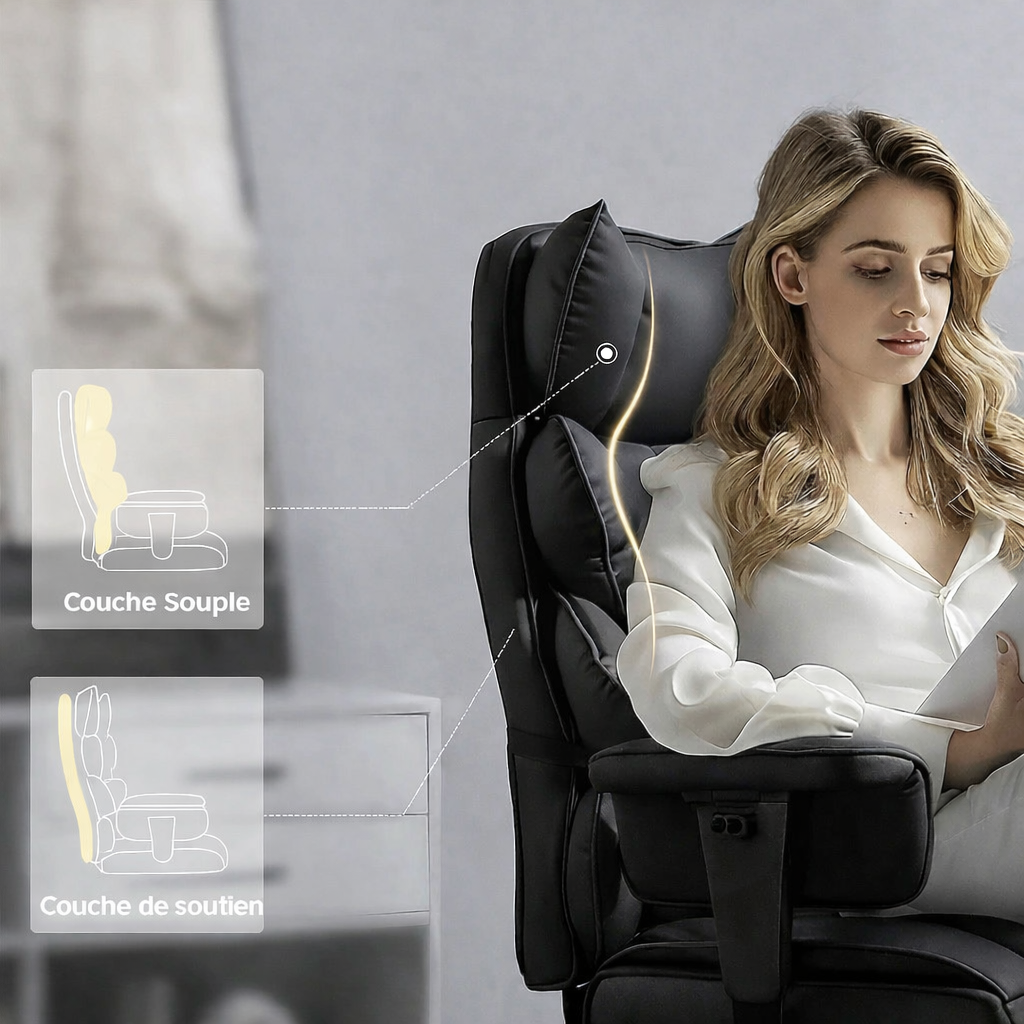 Chaise de bureau noir femme