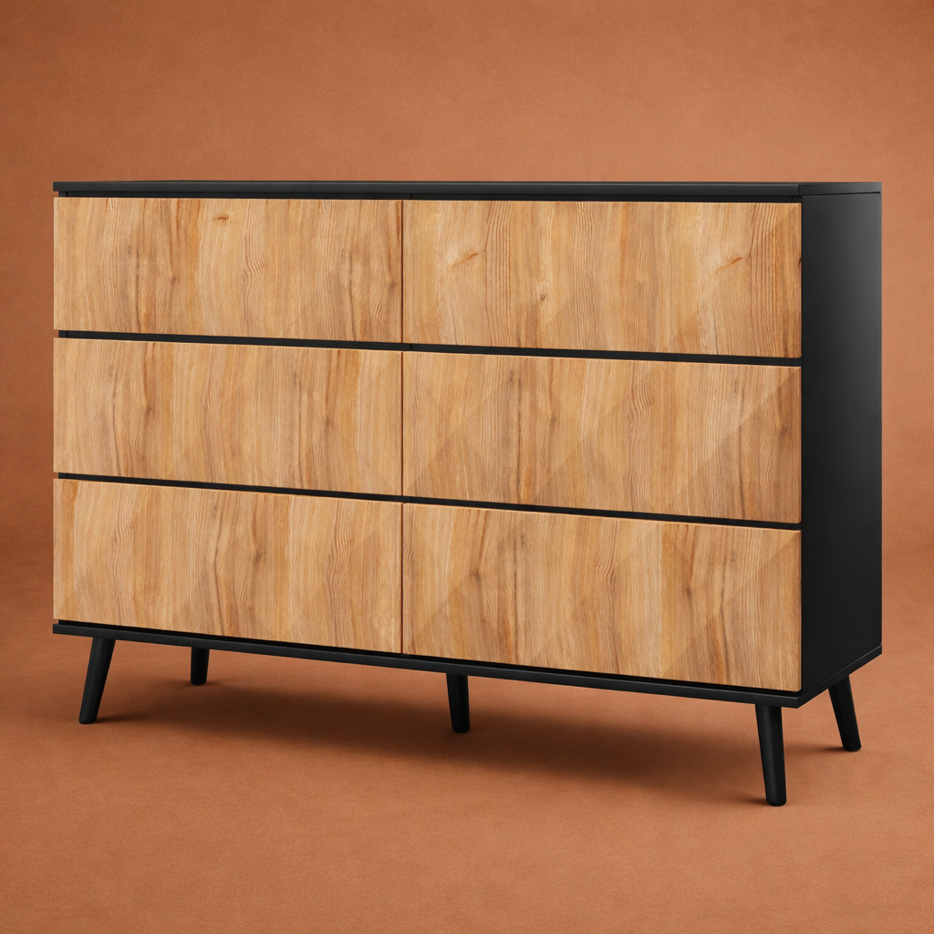 Commode luxe brun chambre Tidomy