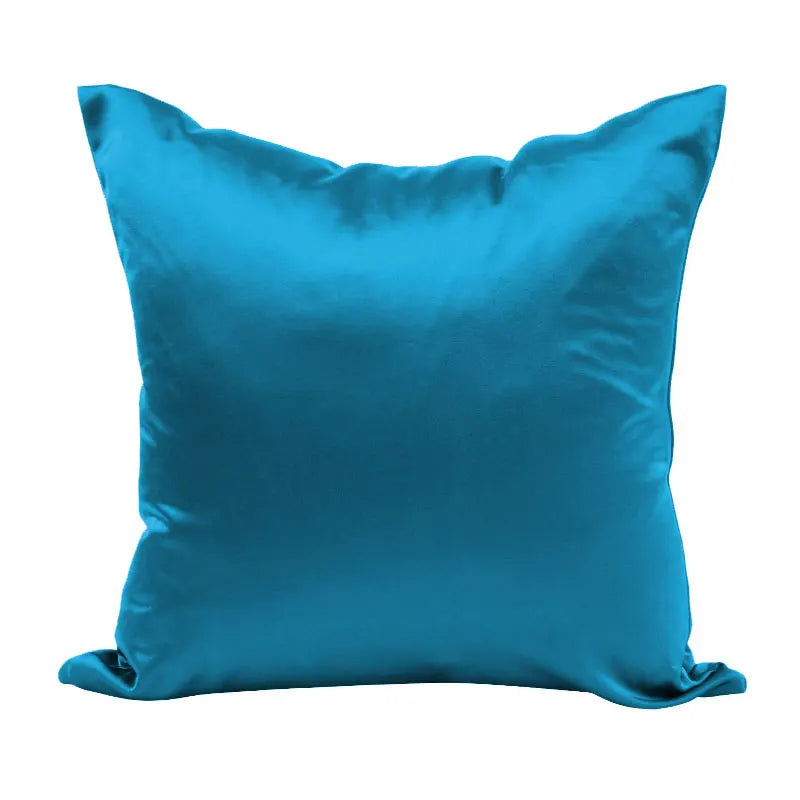 Housse de coussin bleu