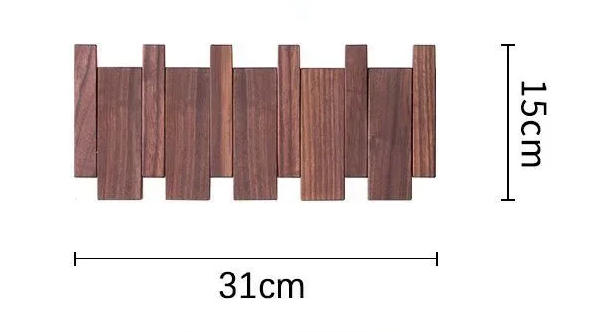 Porte manteau bois marron quatre crochets