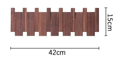 Porte manteau bois marron six crochets