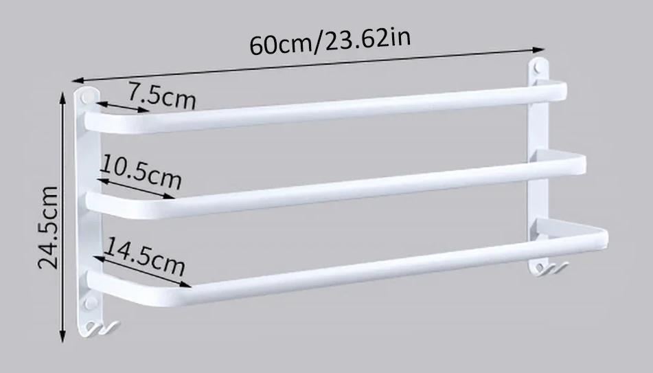 Porte serviette salle de bain 120