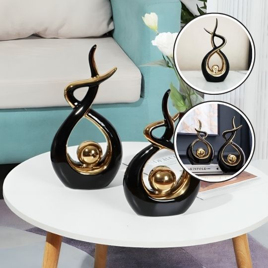 Sculpture decoration table noir or moderne