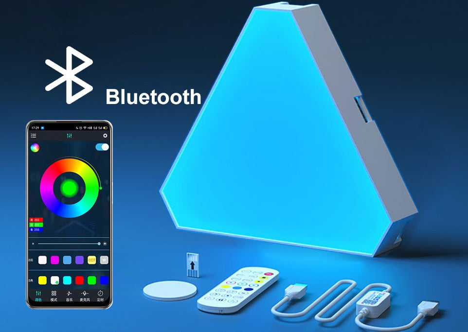 applique led triangulaires multicolores applique murale interieur bureau gaming