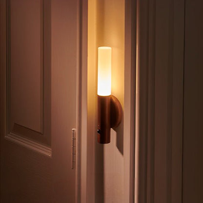 applique murale chambre lumiere chaude led bois metal