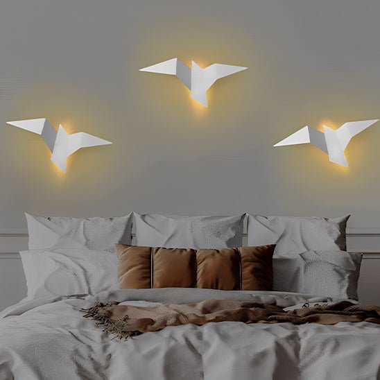 applique murale chambre origami oiseaux blancs