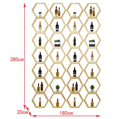 armoire a vin alveoles hexagonales murale 280x180cm