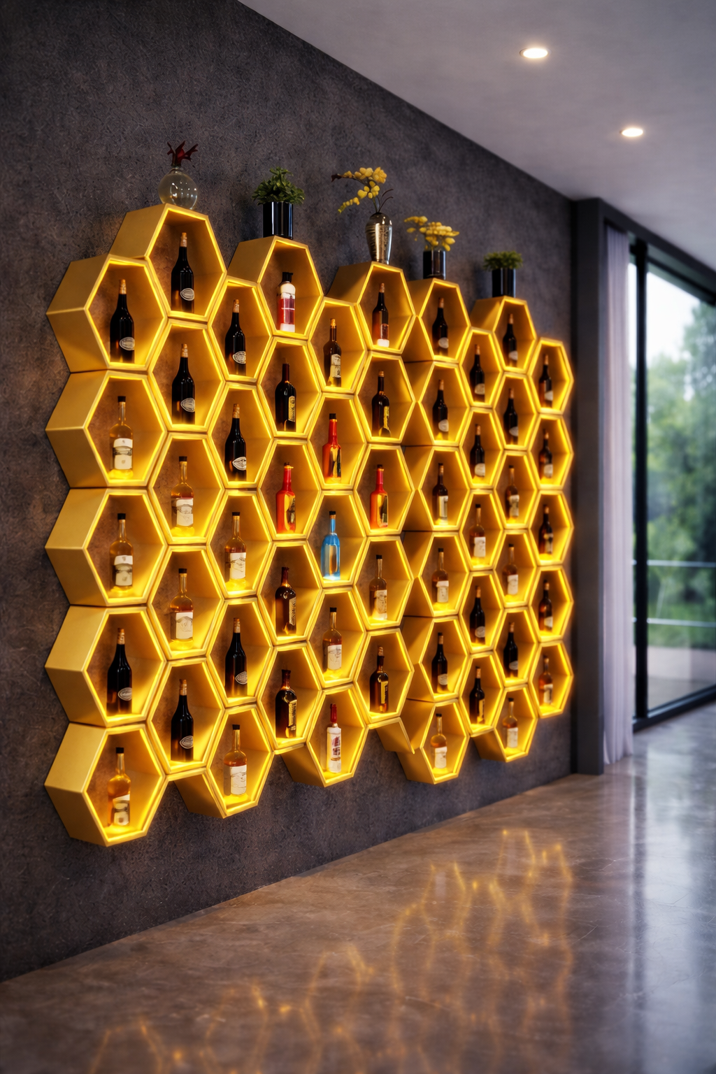 armoire a vin design contemporain et elegant