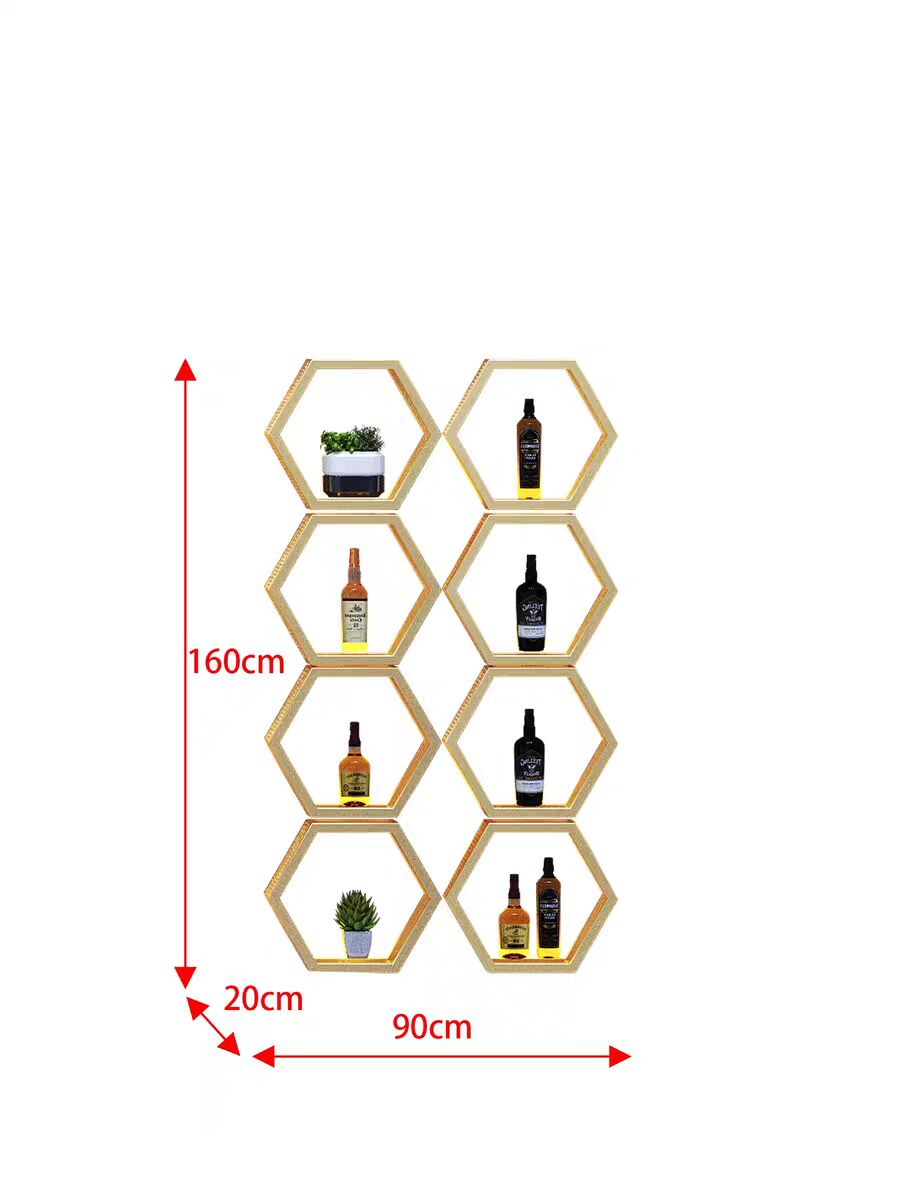 armoire a vin hexagones modulaires dimensions 160x90cm