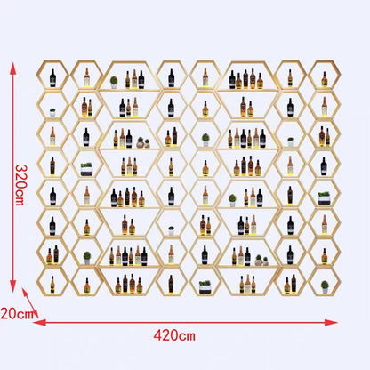 armoire a vin murale alveoles hexagonales 320x420cm