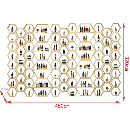 armoire a vin murale alveoles hexagonales 320x480cm