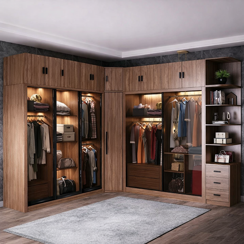 armoire chambre luxe tidomy brune