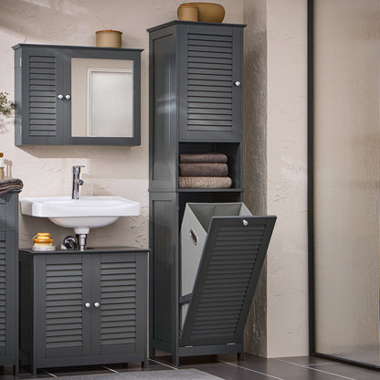 armoire salle de bain avec espaces de rangement integres