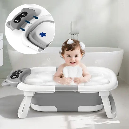 baignoire bébé pliable grise