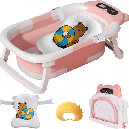 baignoire bebe pliable rose clair