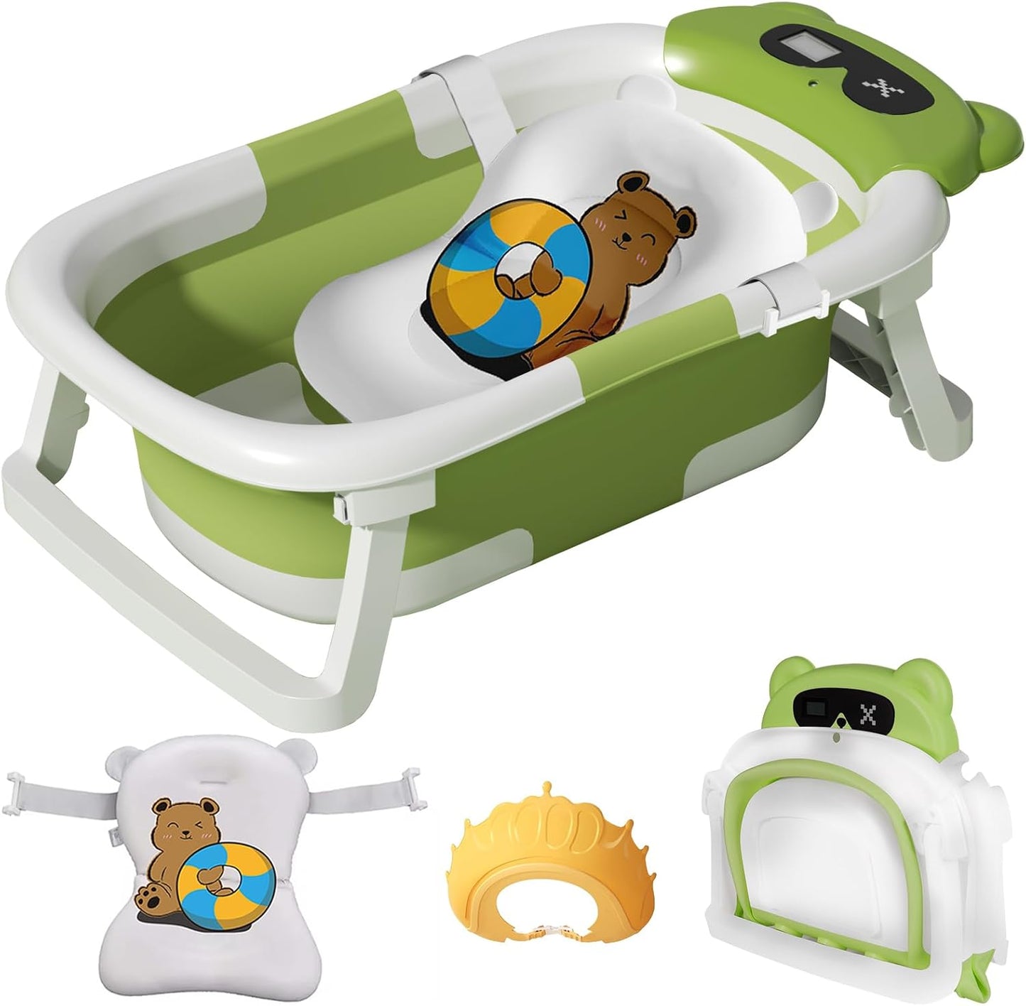 baignoire bebe pliable verte