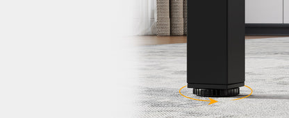 bureau d ordinateur pied reglable molette de nivellement noire