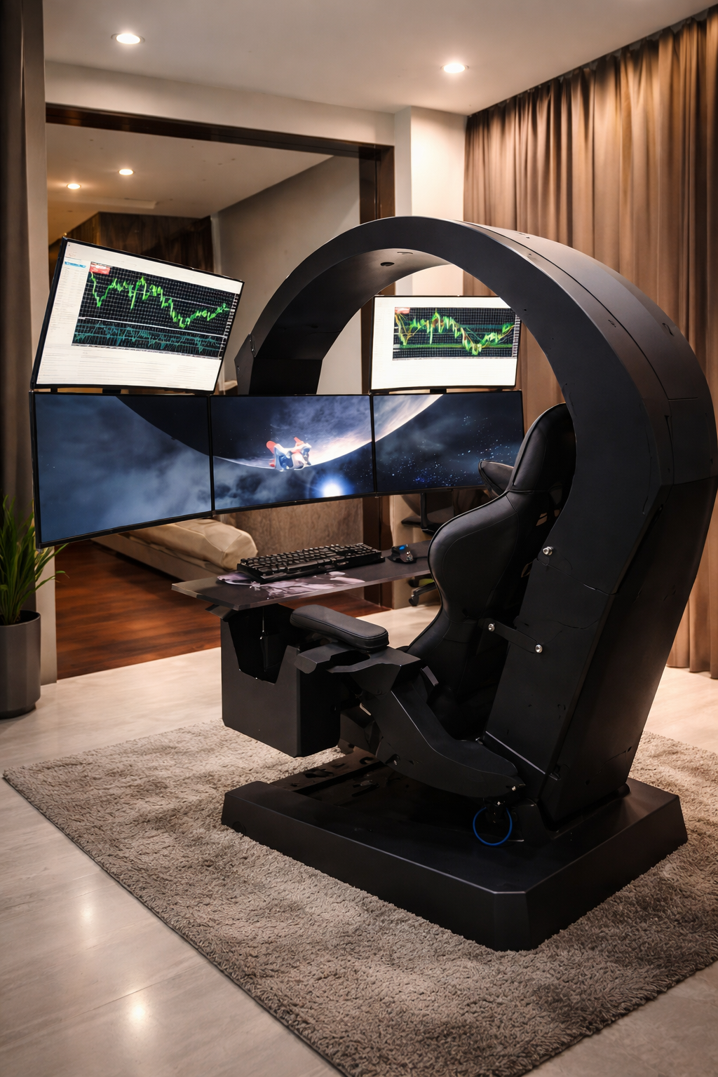 bureau ordinateur gamingcockpit pour gaming et bureau