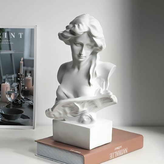 buste femme blanc sculpture decoration interieure