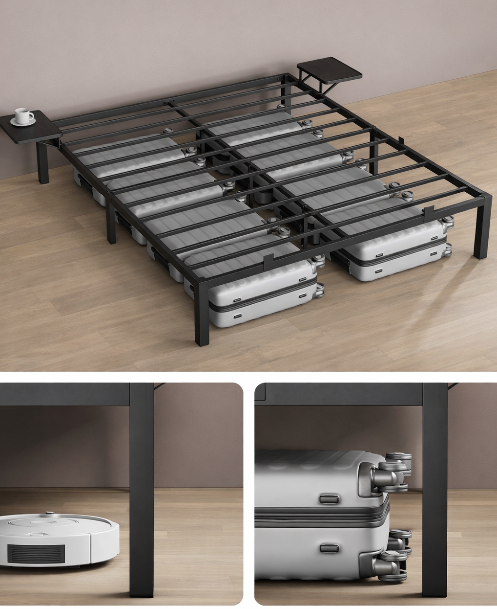 cadre de lit moderne chevet design 