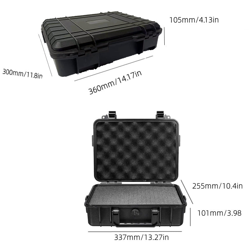 caisse  outils fermee noire mousse protection dimension