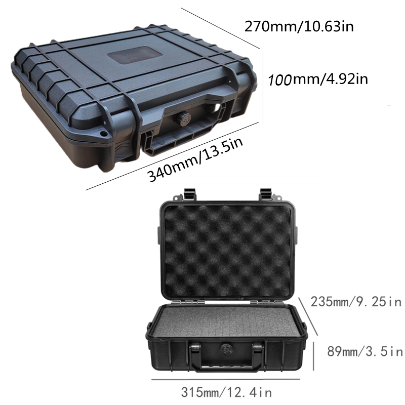 caisse  outils fermee noire mousse protection dimensions