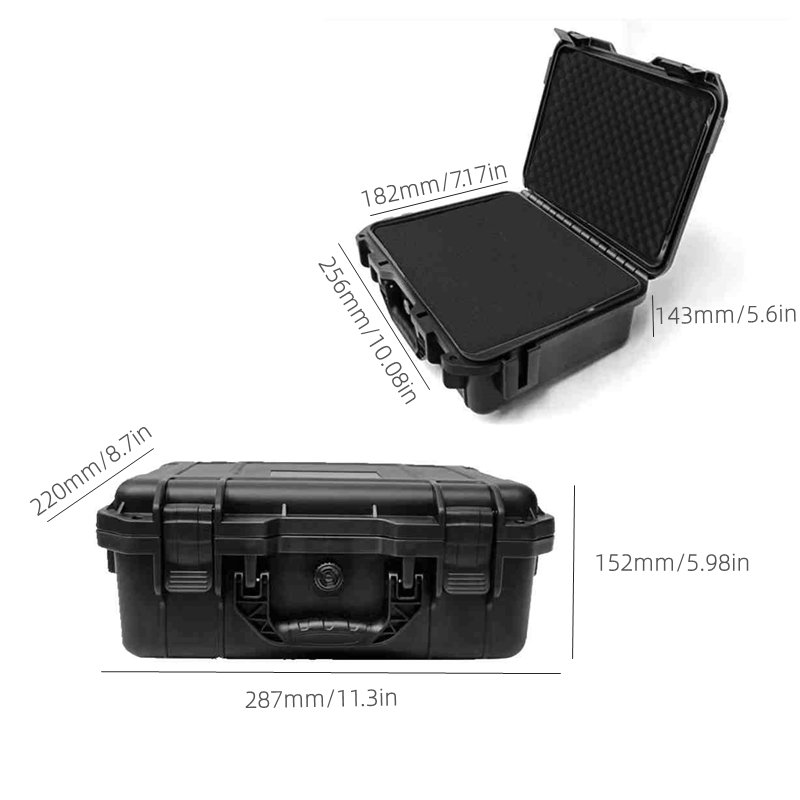 caisse  outils fermee valise rigide noire mousse protection dimensions