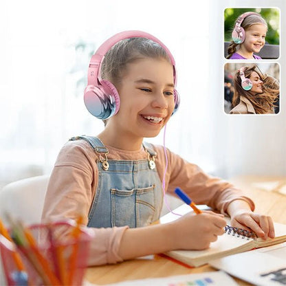 casque audio enfant rose fille ecoute musique