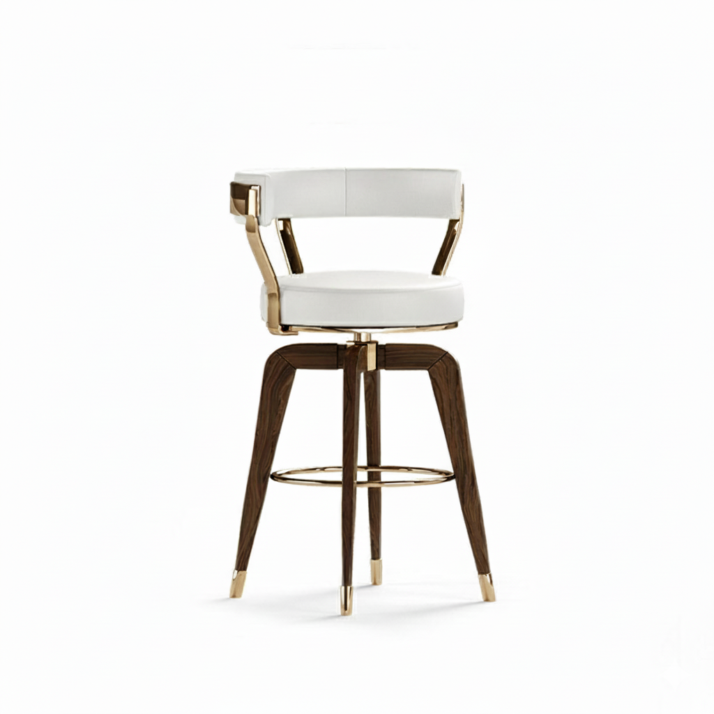 chaise de bar profil lateral blanc 