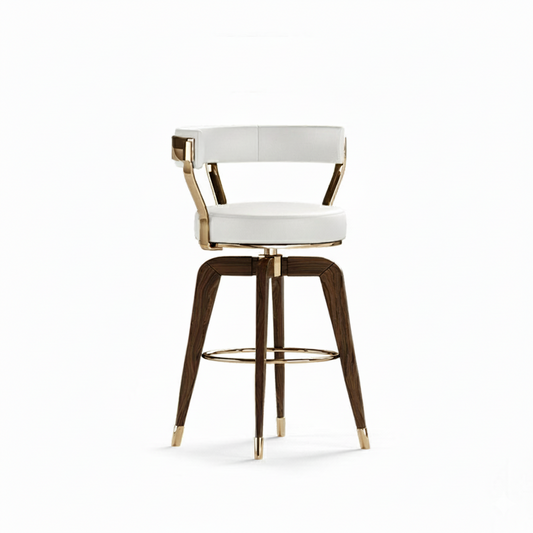 chaise de bar profil lateral blanc 