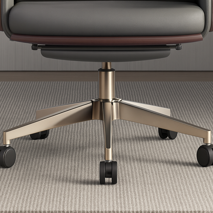 chaise de bureau base metal a roulettes assise grise bois