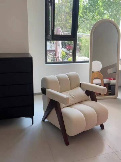 chaise de salon en tissu doux