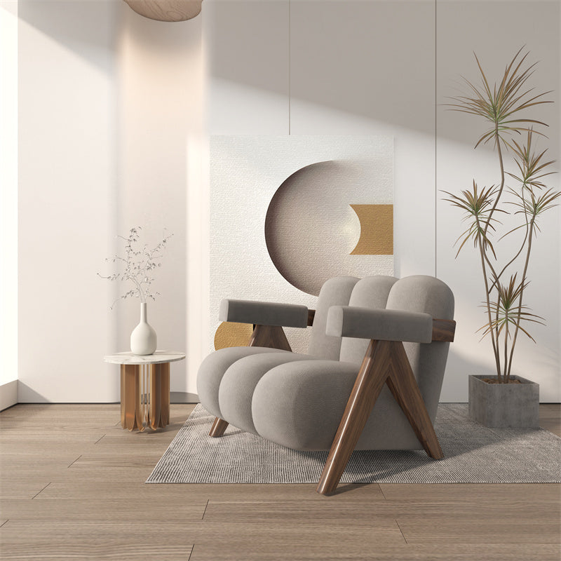chaise de salon mobilier design gris 