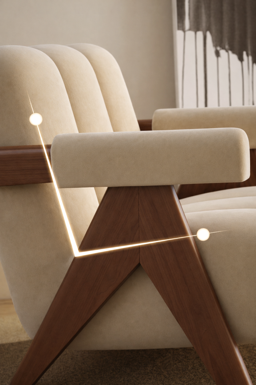 chaise de salon mobilier design moderne 