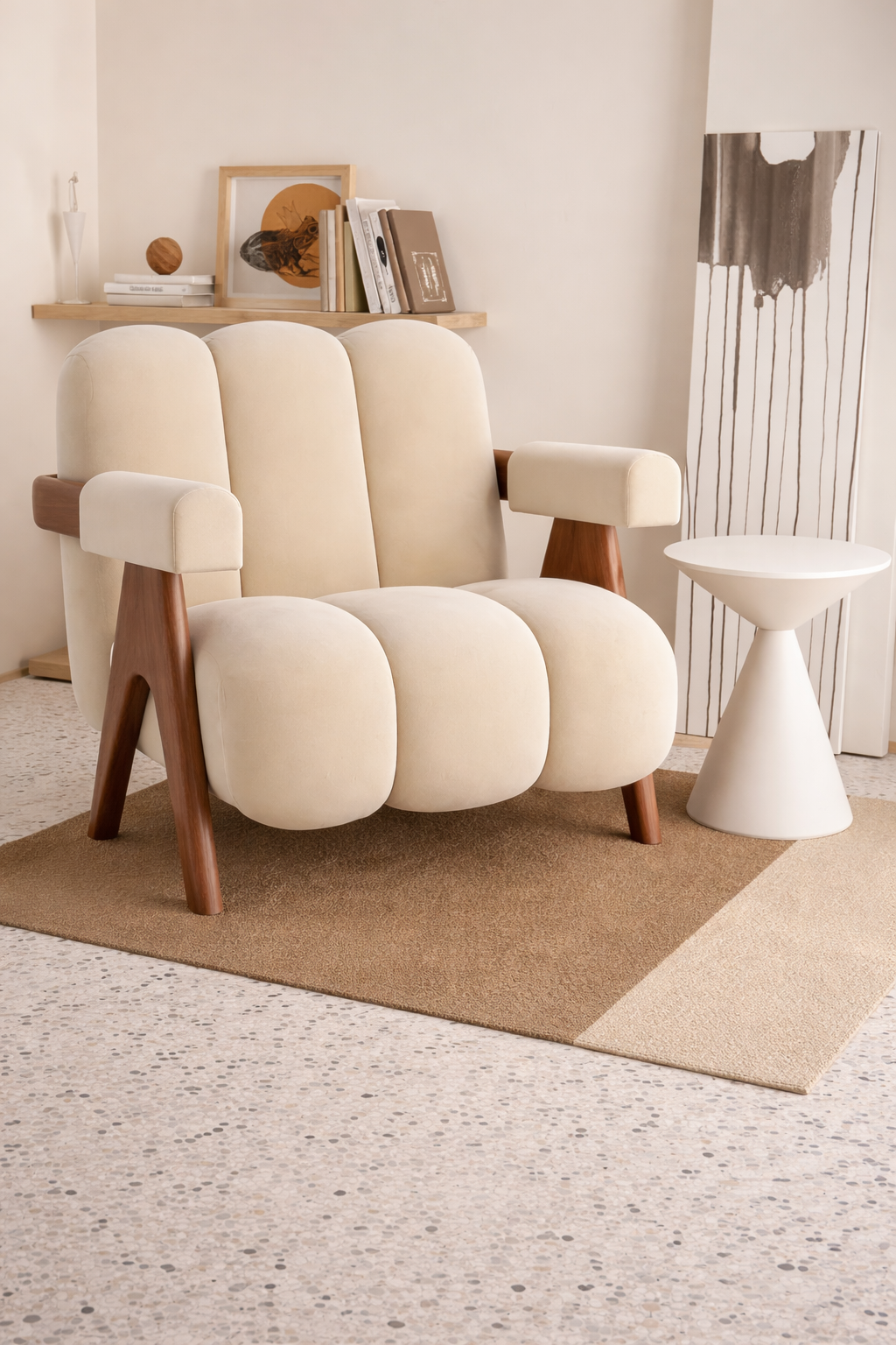 chaise de salon moderne blanc