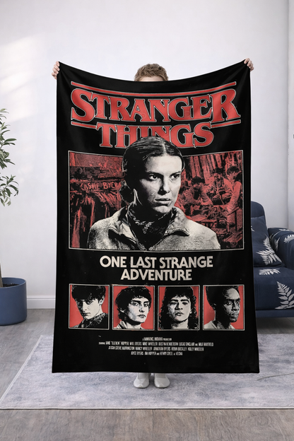couverture polaire plaid stranger things moderne