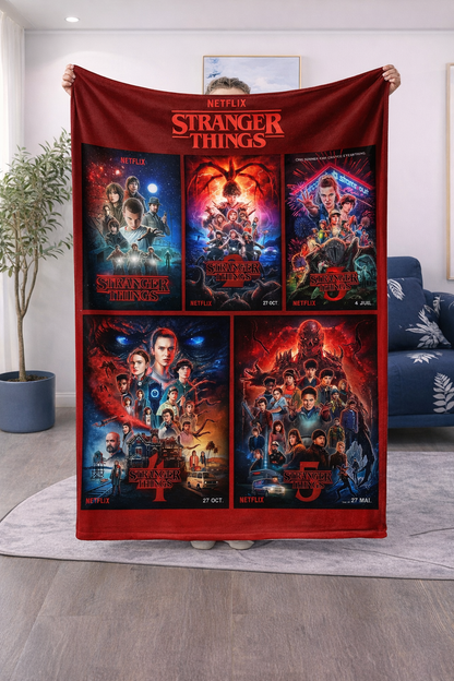 couverture polaire stranger things moderne