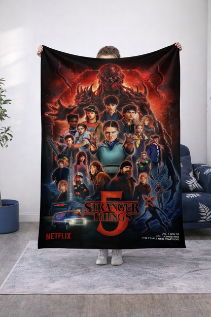 couverture stranger things moderne plaid